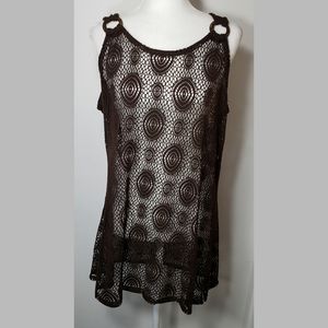 Chocolate Swimsuit Coverup Croft & Barrow Large